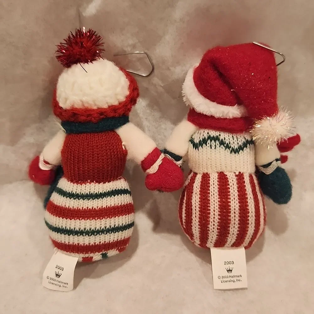 Hallmark 2003 Snowman Christmas Ornaments Set of 2
